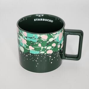 Starbucks Holiday Green Spot Marble Forest Venetian Mug